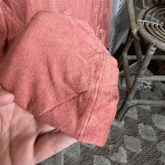 NWT SOFT SURROUNDINGS Women's L Silk Beaux Art Romantic Tunic Coral Pink - Picture 11 of 16